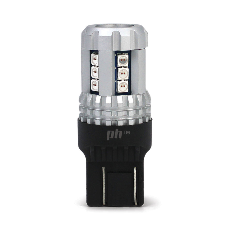 T20 Wedge Style LED Bulbs Red PAIR Brake / Stop Light