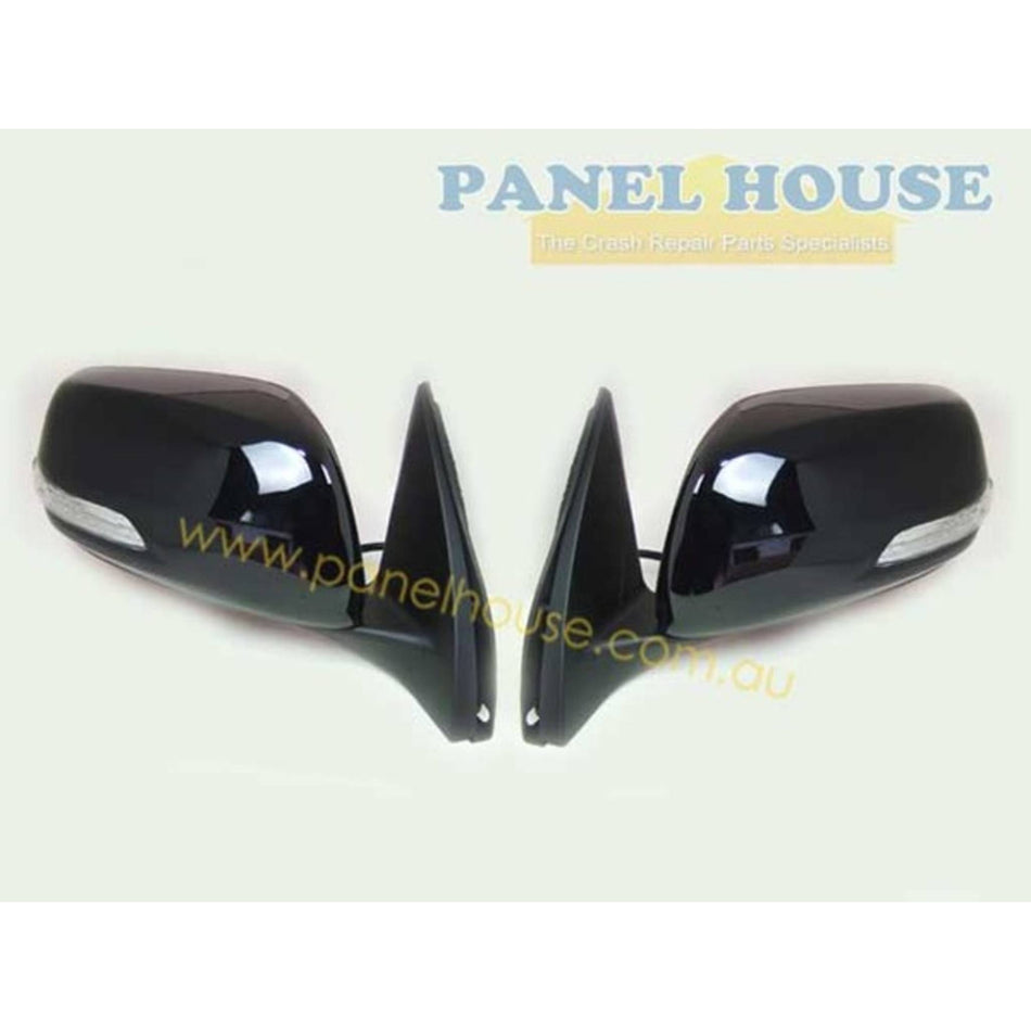 Door Mirrors PAIR Black Electric Fits Toyota Landcruiser Prado 150 Series 2009 - 2013