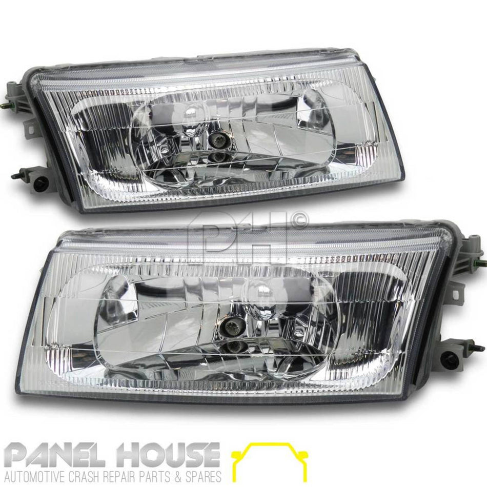 Headlights PAIR Fits Mitsubishi Lancer CE Sedan 1998 - 2003