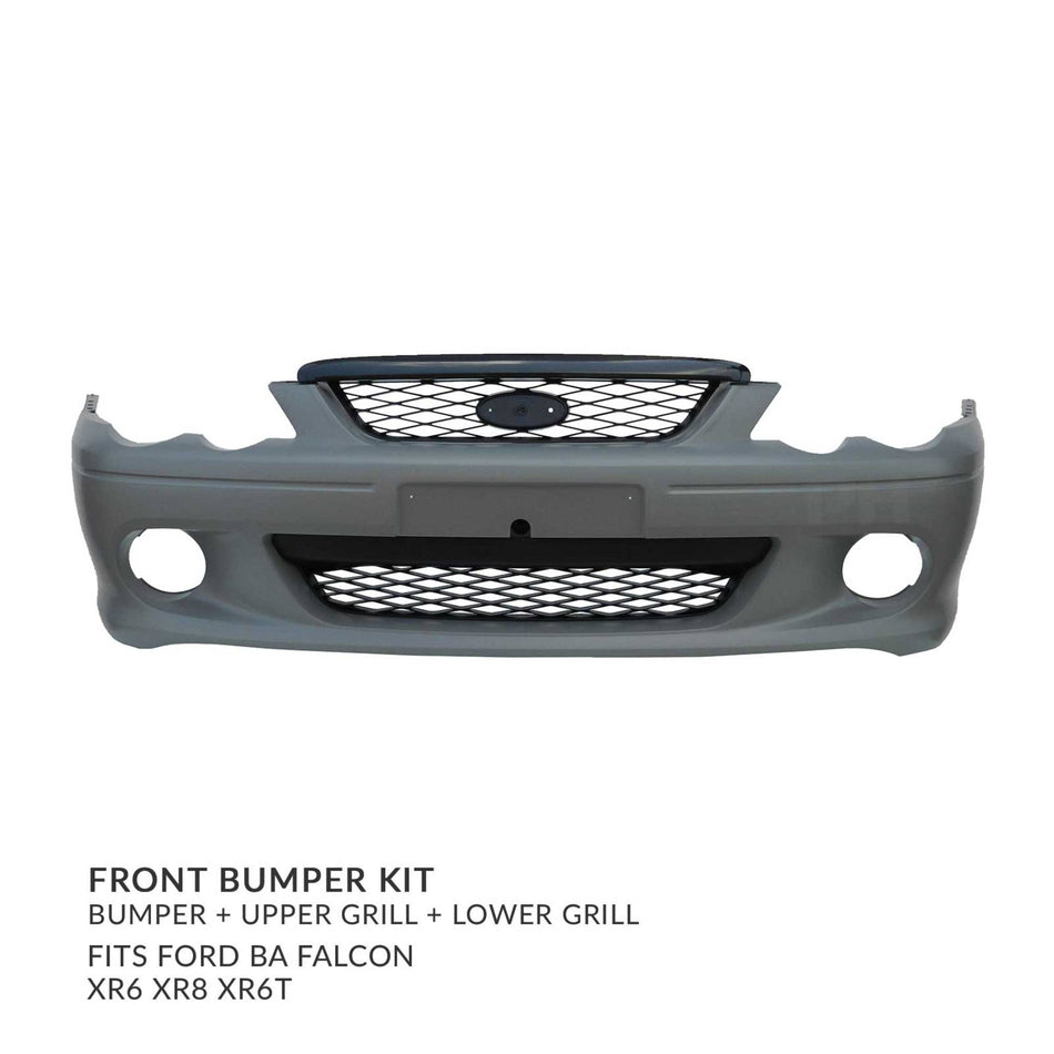 Front Bumper Bar + Grilles fits Ford BA Falcon XR6 XR8 XR6T 2002 - 2005