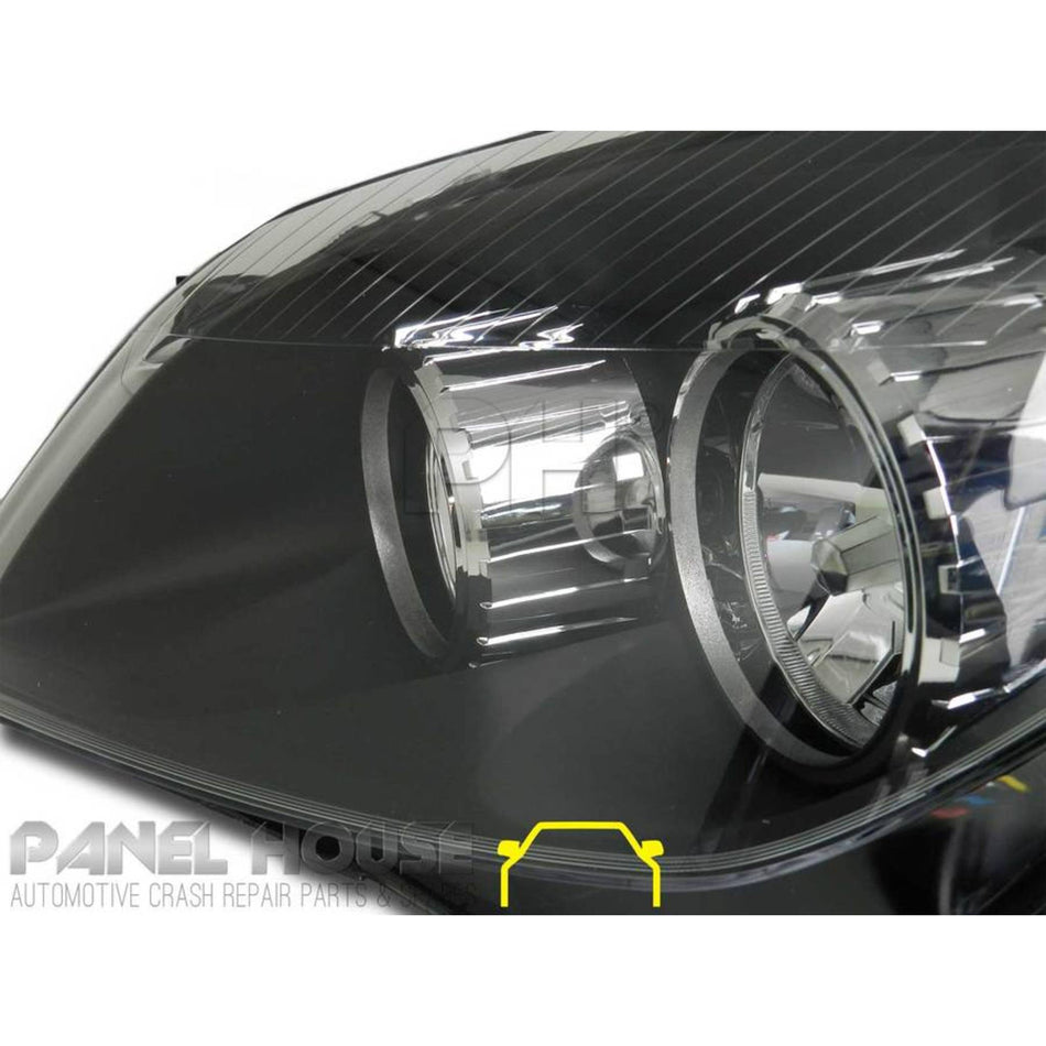 Headlight LEFT Black ADR fits Holden AH Astra 2004 - 2006
