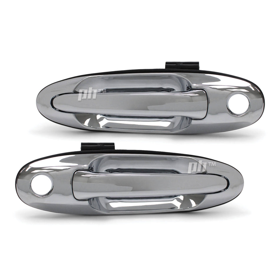 Outer Door Handles PAIR Front Chrome Fits Toyota Landcruiser 100 Series