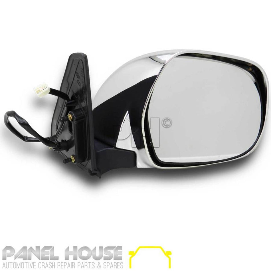 Door Mirror RIGHT Chrome Electric Fits Toyota Landcruiser Prado 120 Series