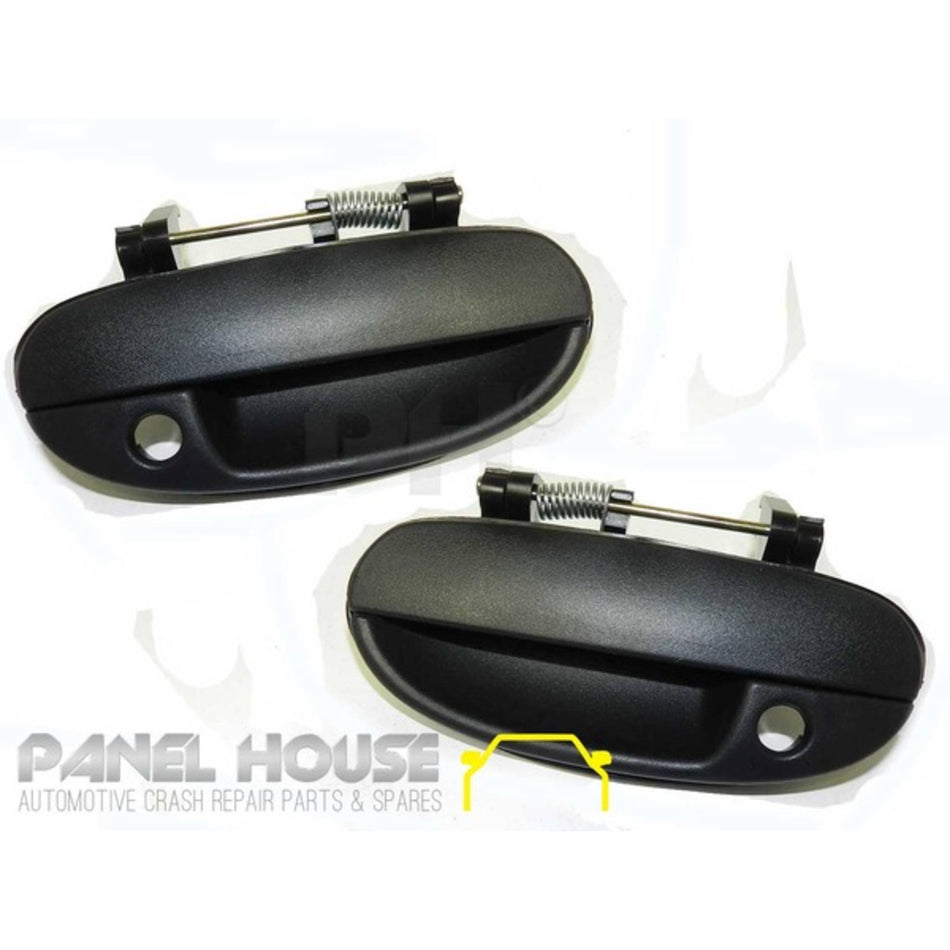 Outer Door Handles PAIR Front Fits Daewoo Lanos 1997 - 2003