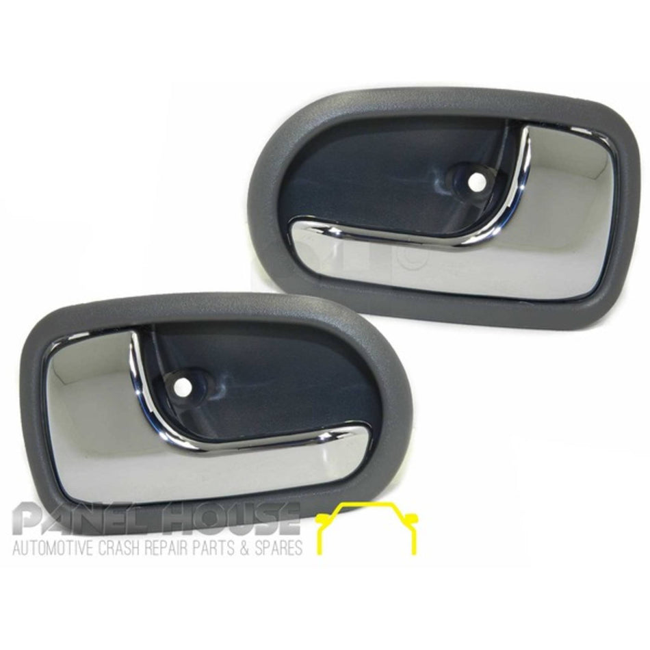 Interior Door Handles PAIR Front / Rear Fits Mazda 323 BJ Protege Astina 1998 - 2003