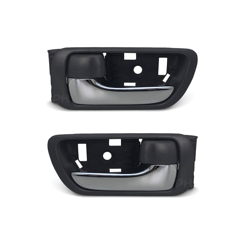 Interior Door Handles PAIR Chrome & Grey Fits Toyota Camry 2002 - 2006