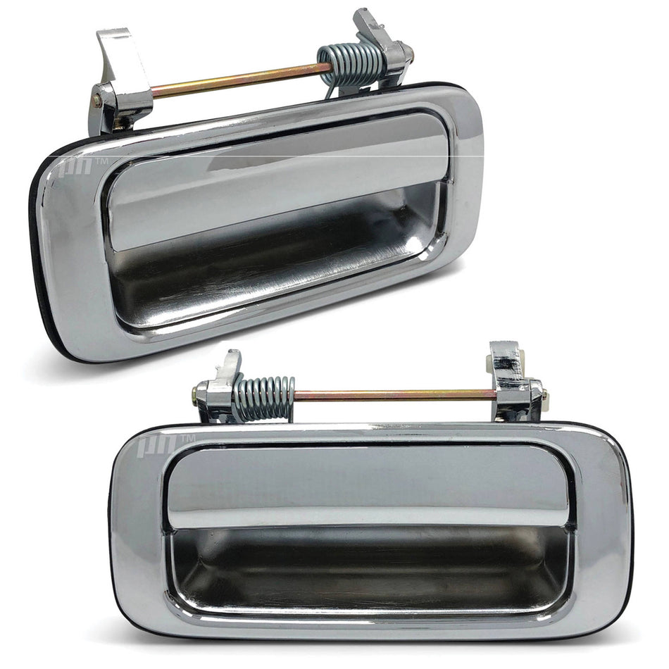 Outer Door Handles PAIR Rear Chrome Fits Toyota Landcruiser 80 Series