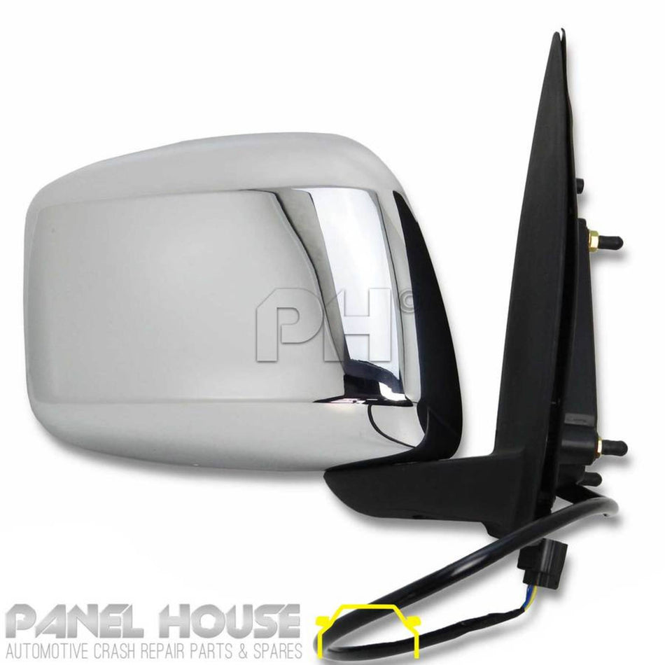 Door Mirror RIGHT Electric Chrome Fits Nissan Navara D40 VSK 2005 - 2010