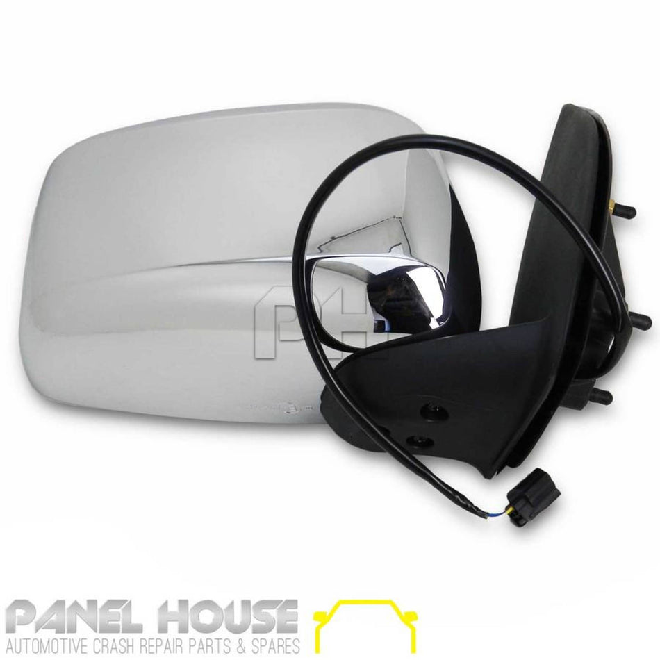 Door Mirror RIGHT Electric Chrome Fits Nissan Navara D40 VSK 2005 - 2010