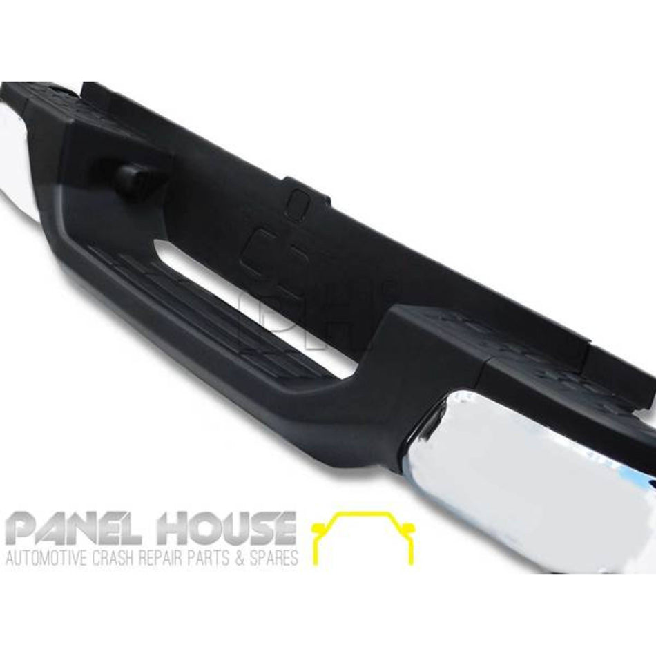 Rear Step Bumper Bar Chrome No Sensors Fits Holden Colorado RG Ute 2012 - 2020