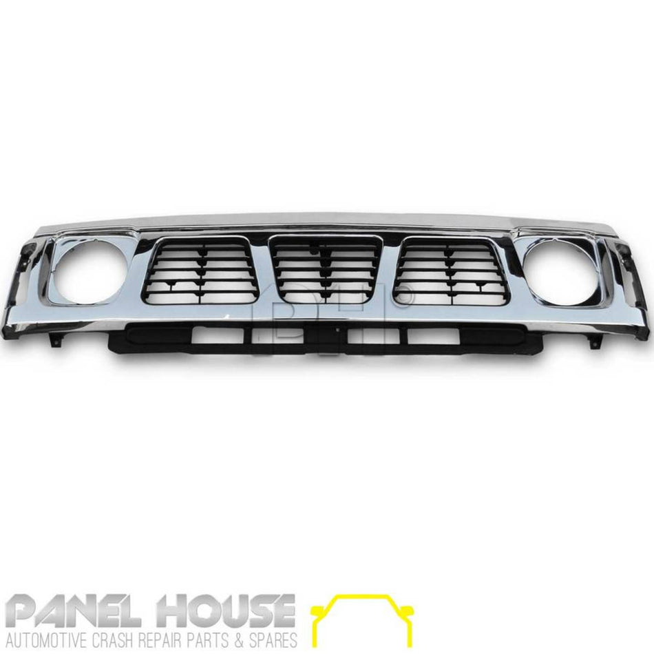 Grill Chrome & Black fits Nissan Patrol GQ Series 1 Y60 Grill 1987 - 1994
