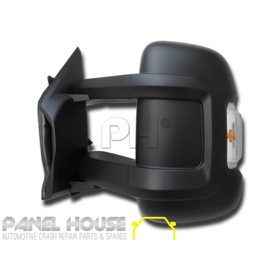 Door Mirror LEFT Electric Long Arm Suit MOTORHOME fits Fiat Ducato 06-13