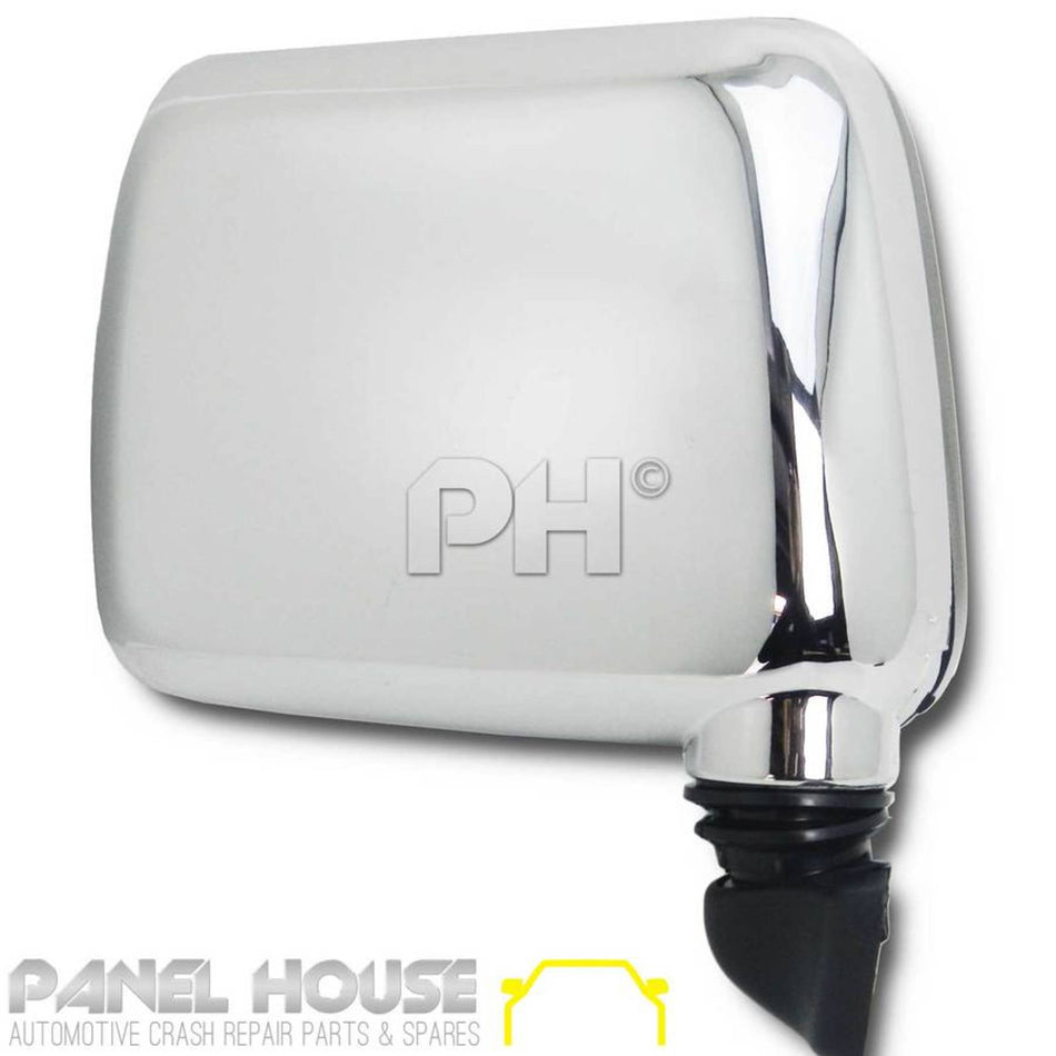 Door Mirrors PAIR Skin Mount CHROME fits Holden TF Rodeo Ute 89-96