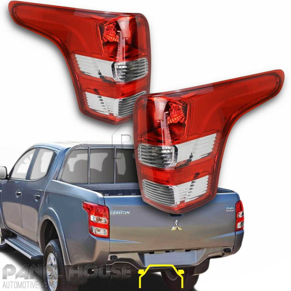 Tail Lights PAIR fits Mitsubishi Triton MQ 2015-2018 GLS GLX EXCEED