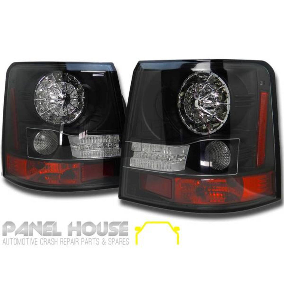 UPGRADE LED Black Tail Lights PAIR Fits Range Rover Sport L320 2005 - 2009