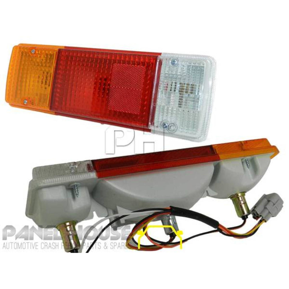 Tail Light PAIR Square Plug fits Toyota Landcruiser 70 75 79 Series Ute 1985 - 2011