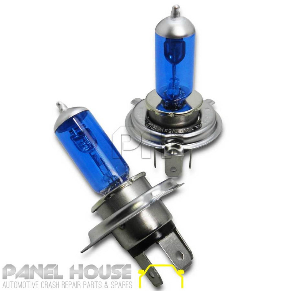 NEW Pair H4 Halogen Super White Michiba 5000K Globe Upgrade Head Light Bulbs