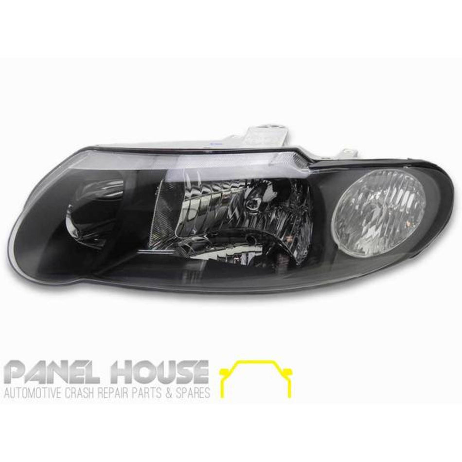 Headlight LEFT Black SS Style fits Holden Commodore VX VU 2000 - 2002