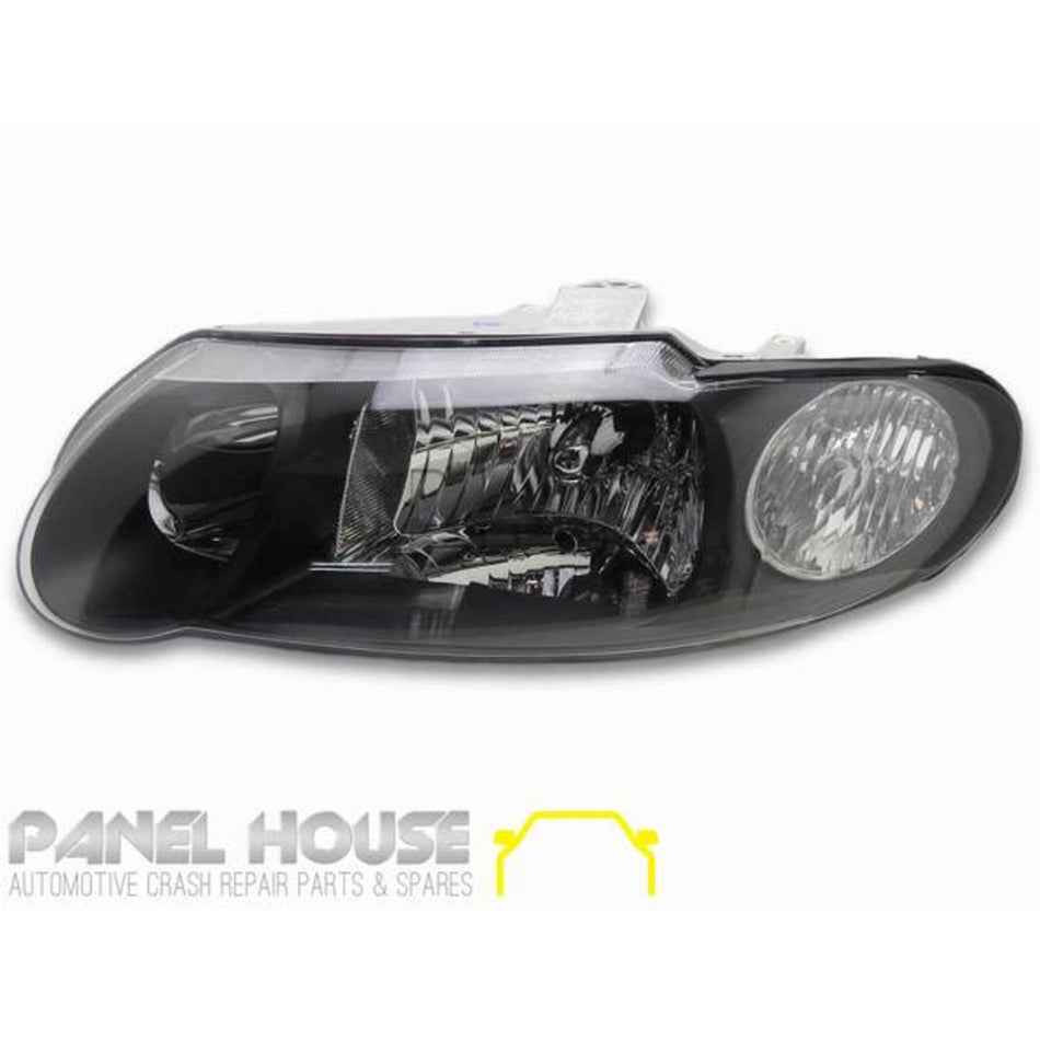 Headlight LEFT Black SS Style fits Holden Commodore VX VU 2000 - 2002