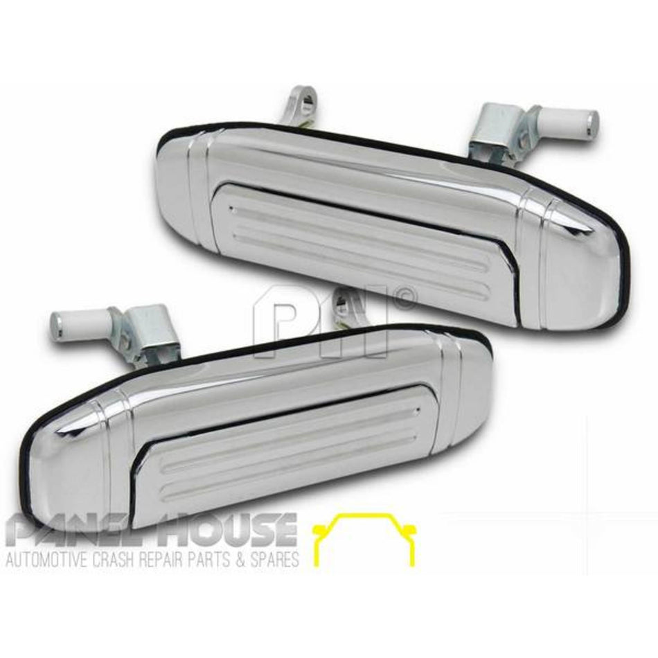 Door Handles Chrome PAIR Rear Fits Mitsubishi Pajero NH NJ NK 1991 - 1997