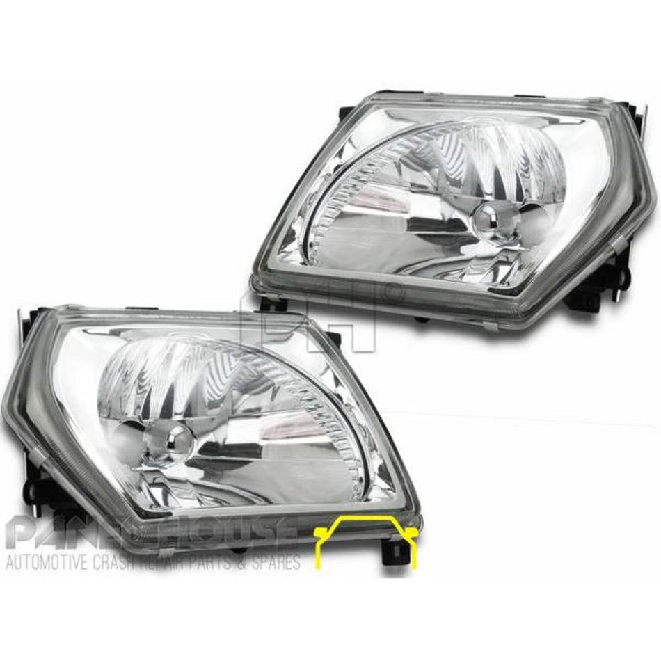 Headlights PAIR fits Nissan Patrol GU Series 2 Wagon & Ute '98-'07