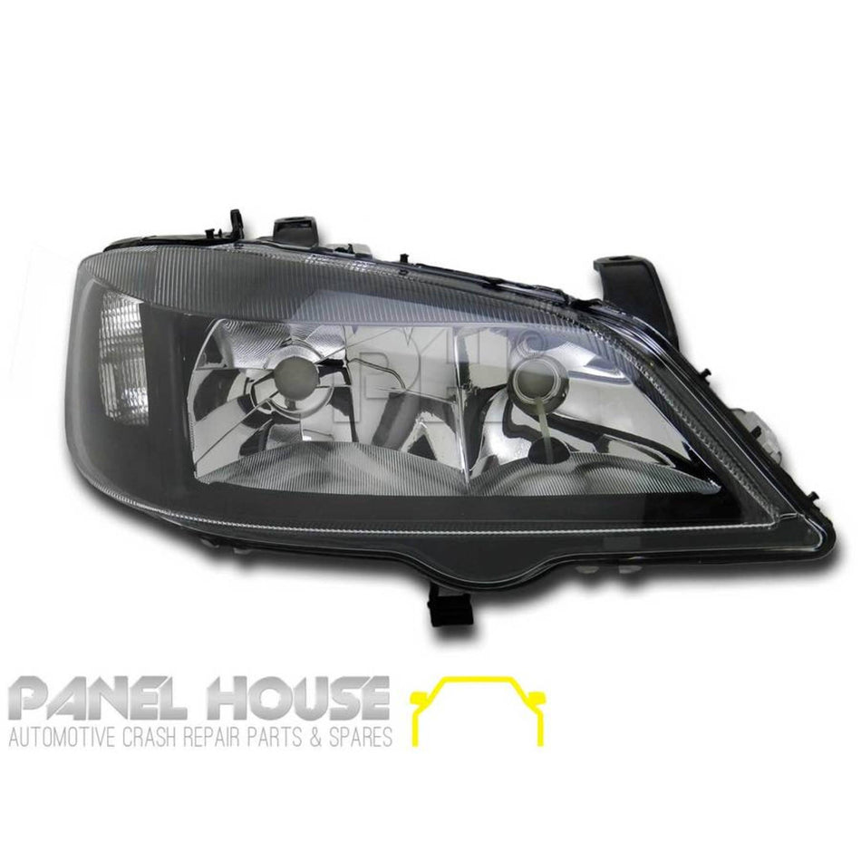 Headlight RIGHT Black Style fits Holden TS Astra 98-04 Sedan Hatch