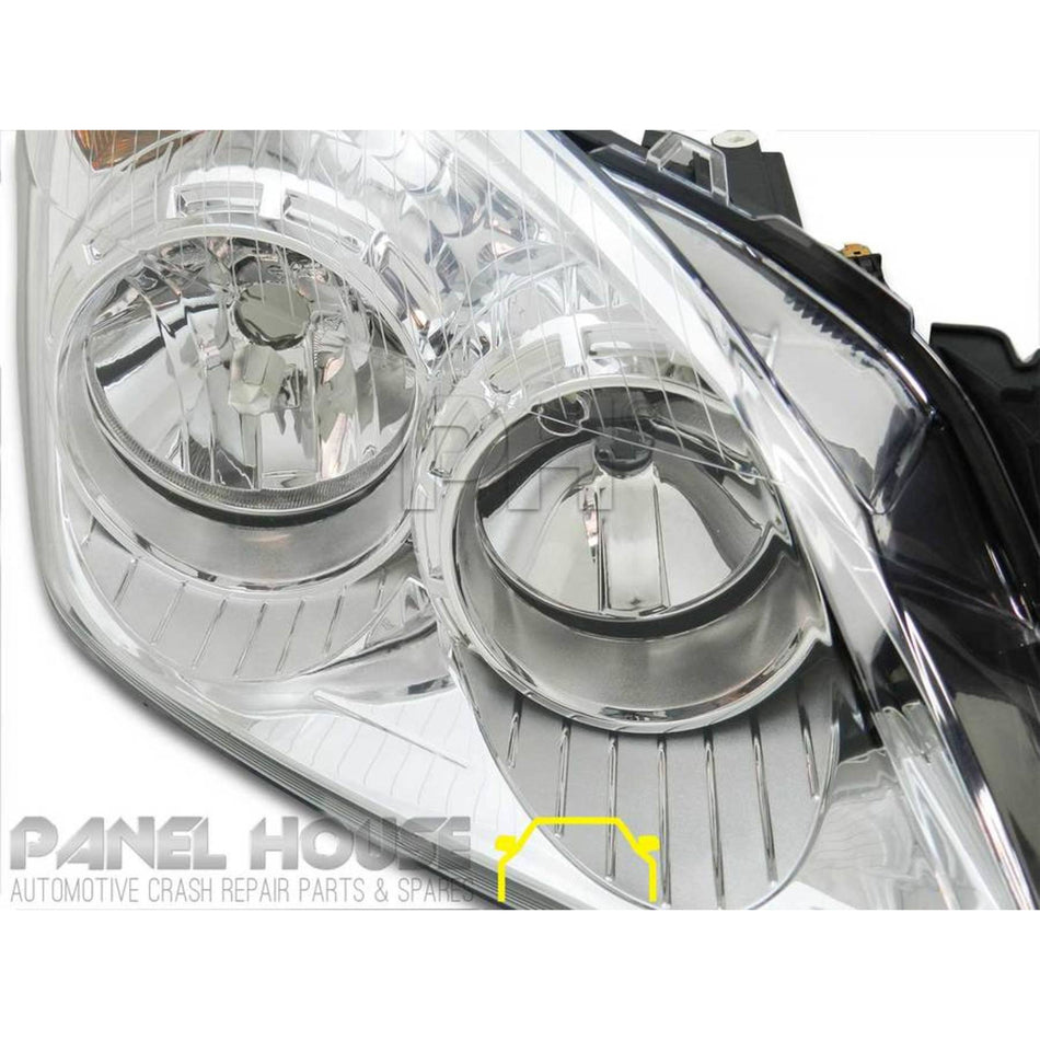 Headlight RIGHT Chrome fits Holden AH Astra 2006 - 2009