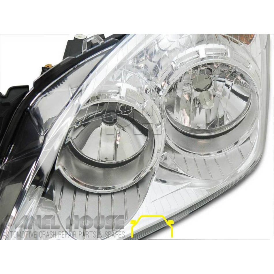 Headlight LEFT Chrome fits Holden AH Astra 2006 - 2009