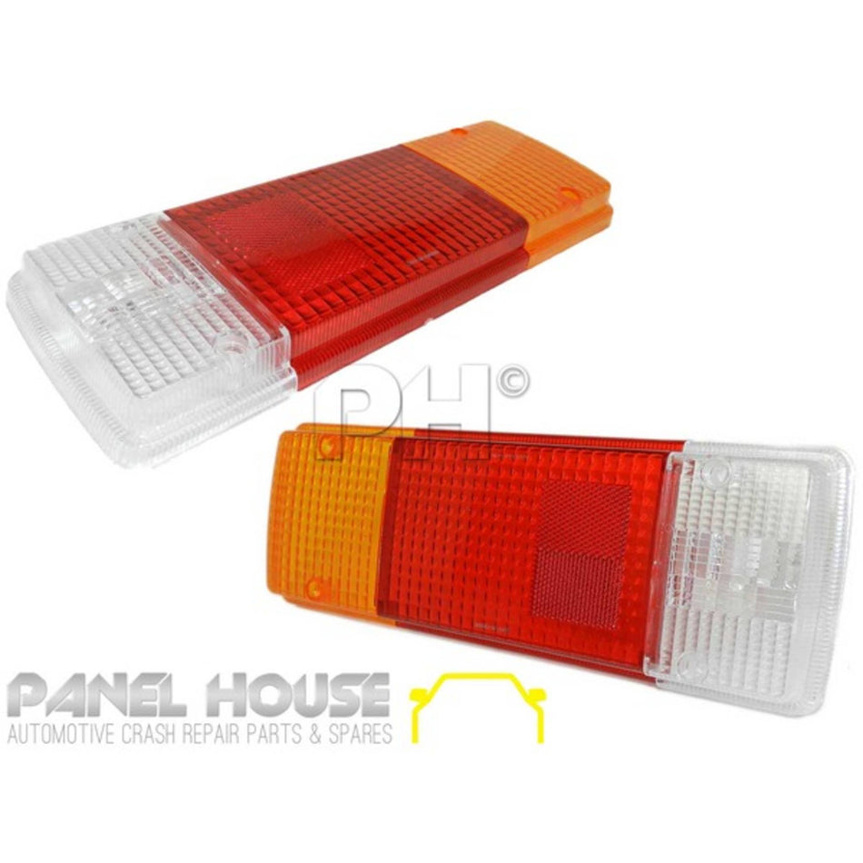 Tail Light Lenses PAIR fits Toyota Hilux N70 2005 - 2011 & Landcruiser 75 79 Series