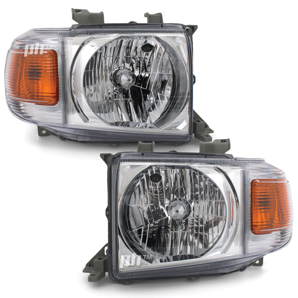 Headlights PAIR Fits Toyota Landcruiser VDJ 76 78 79 Series 2007 - 2023