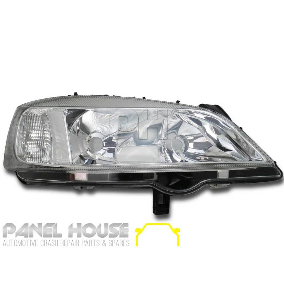 Headlight RIGHT Chrome fits Holden TS Astra Sedan & Hatch 1998 - 2004