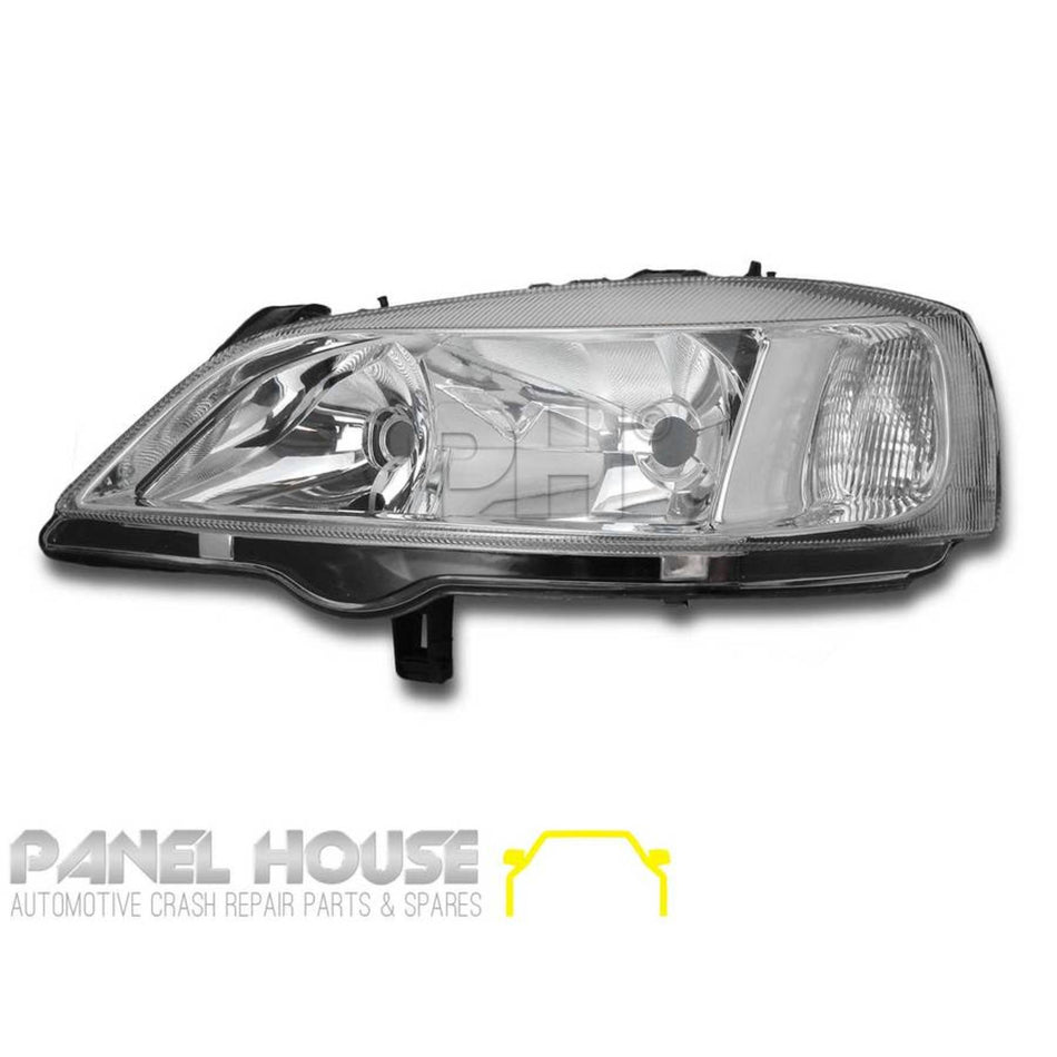 Headlights PAIR Chrome fits Holden TS Astra Sedan & Hatch 1998 - 2004