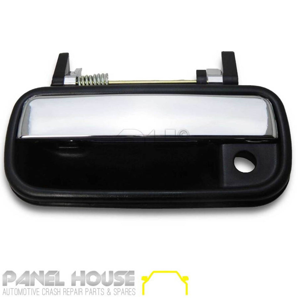 Outer Door Handle LEFT Front Chrome & Black  Fits Toyota Hilux 1988 - 2005