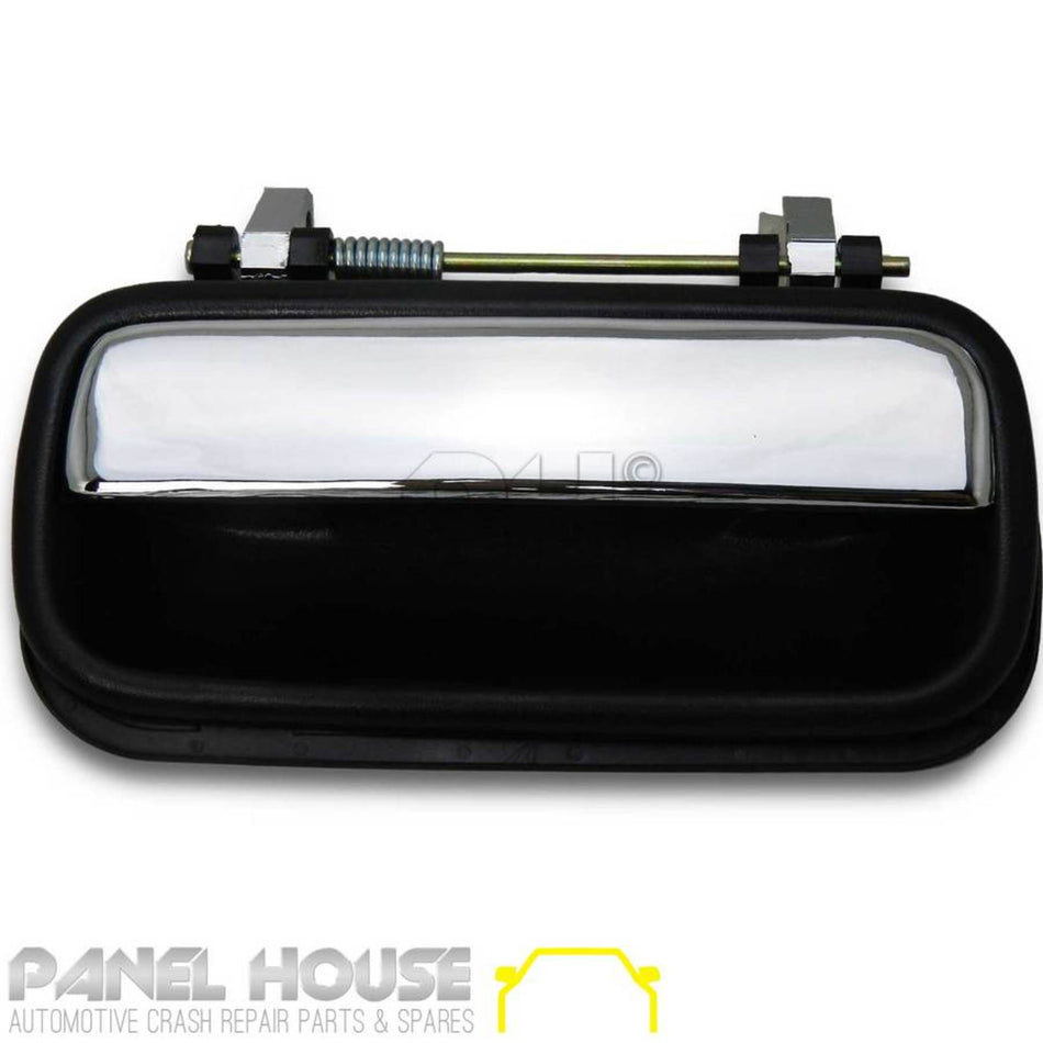 Outer Door Handle LEFT Rear Chrome & Black Fits Toyota Hilux 1988 - 2005