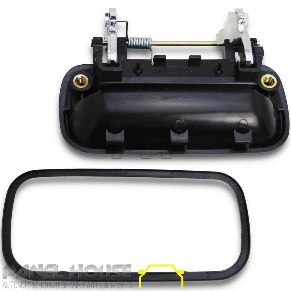 Outer Door Handle RIGHT REAR Chrome Black Fits Toyota Hilux Ute 2001-2005