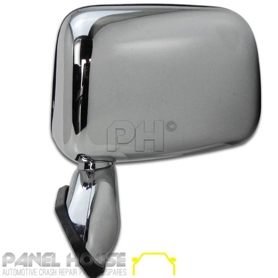 Door Mirror LEFT Chrome Skin Mount NEW With Cap Fits Toyota Hilux 01-05