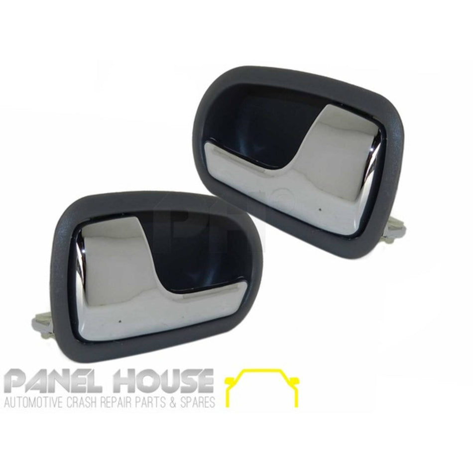 Chrome Grey Door Handle Inner fits Mazda 323 BJ Astina 98-03 PAIR FRONT