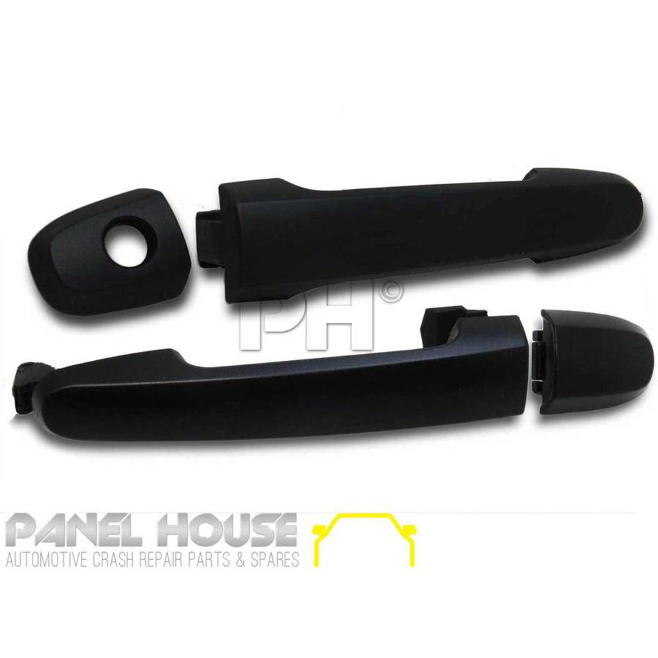 Outer Door Handles PAIR Front Black Fits Toyota Camry 2002 - 2006