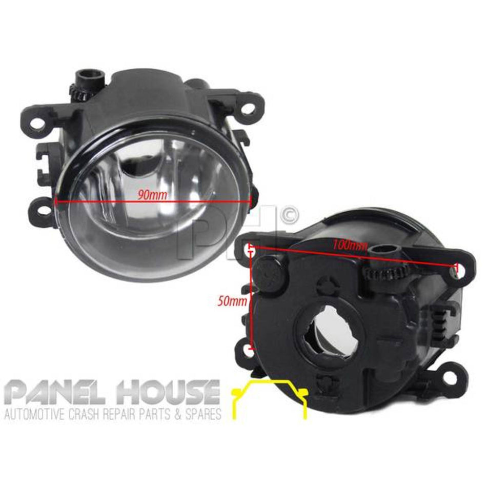 Fog Light PAIR No Bulb fits Ford Ranger Ute PX 2011-