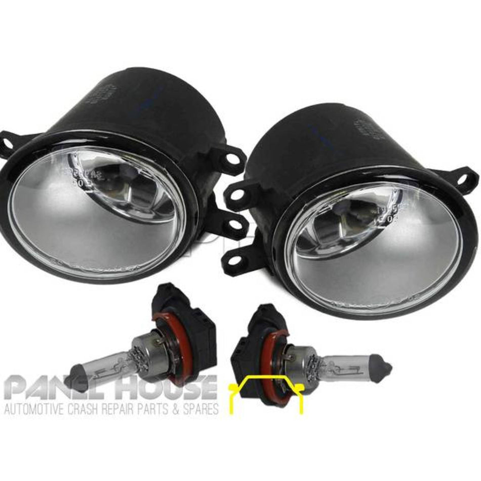 Fog Driving Light + H11 Bulb PAIR Replacement Fits Toyota KLUGER GSU4 07-10