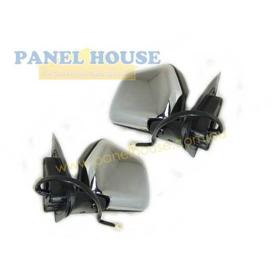 Door Mirror Chrome Electric PAIR Fits Toyota Hilux Ute 8/97 - 2/05