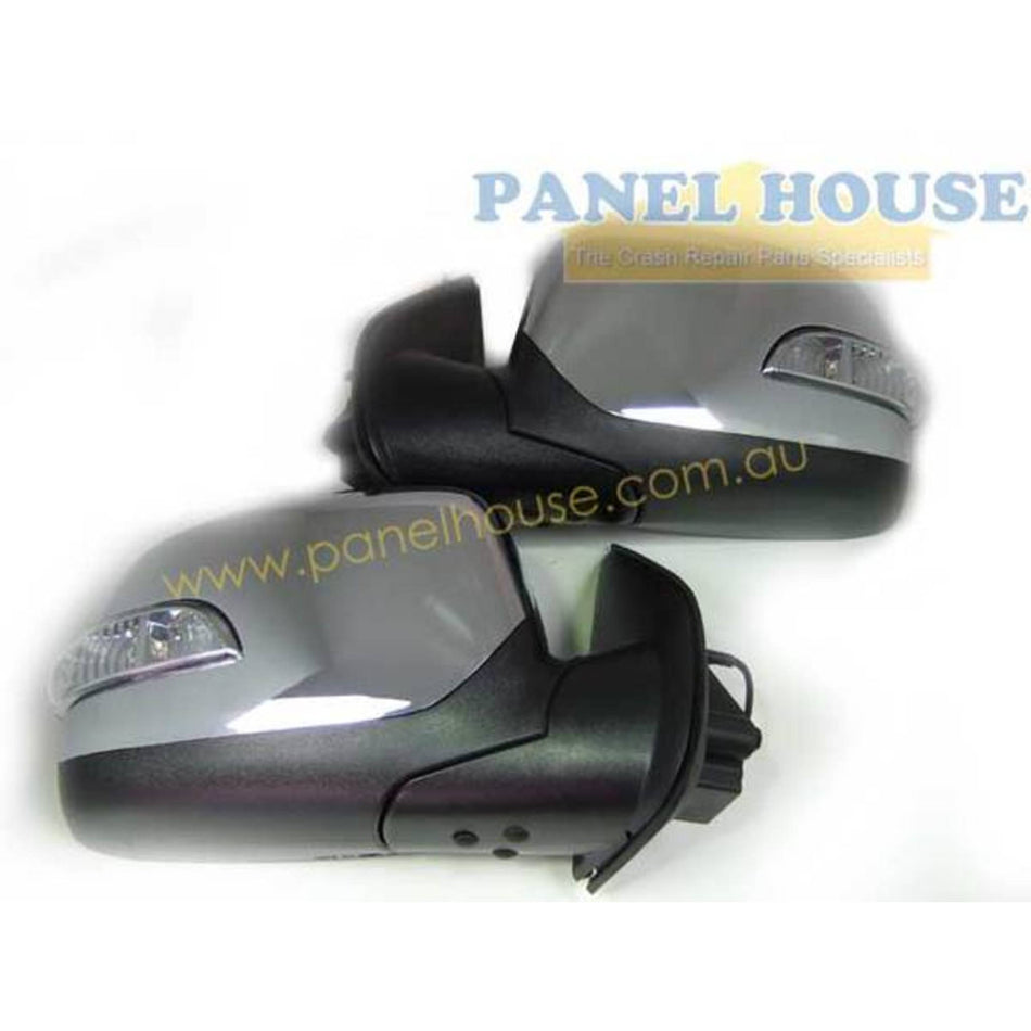 Door Mirrors PAIR Chrome Electric With Blinker fits Holden Rodeo RA 03-06