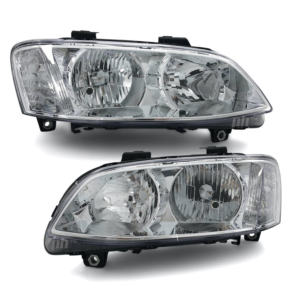 Headlights Chrome PAIR fits Holden Commodore VE Omega Berlina Equipe 2010 - 2013