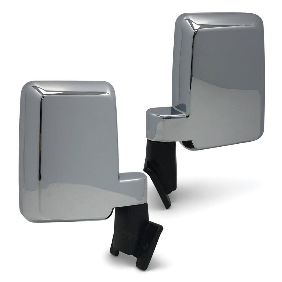 Door Mirrors PAIR Chrome Large Fits Toyota Landcruiser 60 Series 80-90