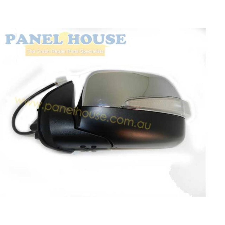 Door Mirror Blinker Left Chrome Electric AUTO FOLD fits Isuzu D-MAX DMAX 08-12