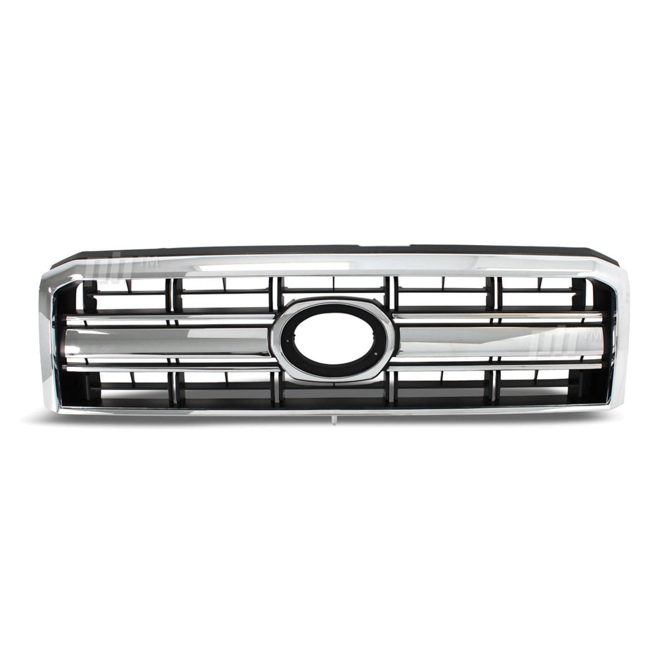 Grill Chrome & Black Fits Toyota Landcruiser 76 78 79 Series Ute Troopy 2007 - 2023
