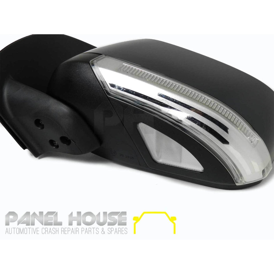 Door Mirror LEFT Primed Heated Puddle Light Fits Nissan Navara D40