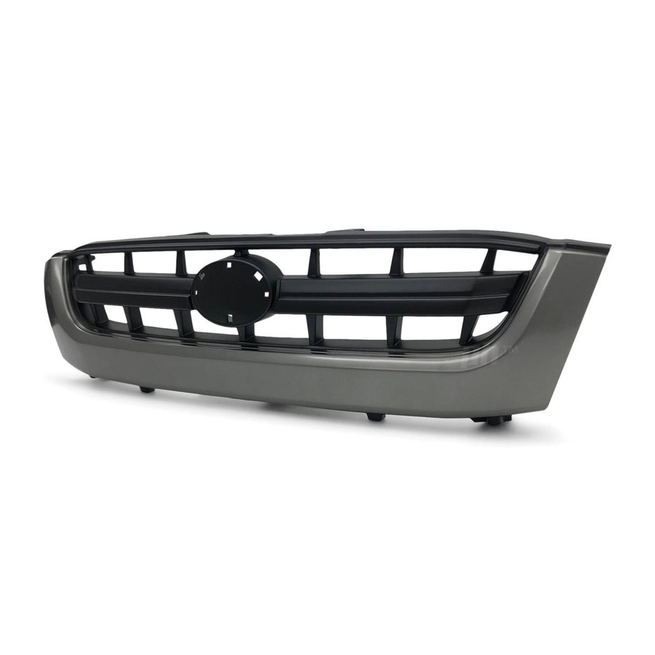 Grill Single Bar Grey & Black Style Fits Toyota Hilux 2001 - 2005 Workmate SR SR5