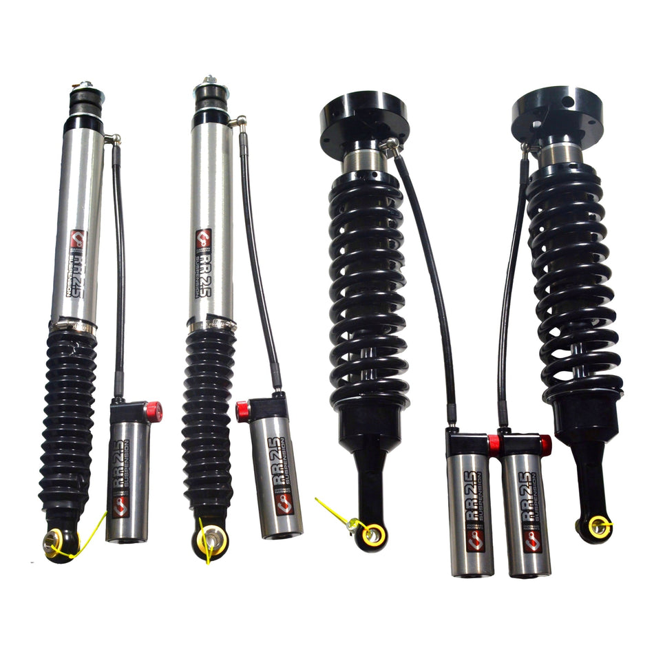 Carbon Offroad - RR2.5 Fits Toyota 200 Series Landcruiser Premium Monotube Remote Reservoir Coilover Shocks and Rear shocks kit - 4X4OC™ | 4x4 Offroad Centre