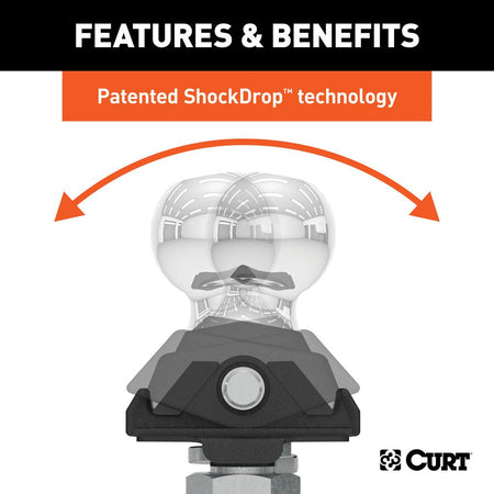 CURT - CURT RockerBall - ShockDrop 50mm Tow Ball - 4x4 Offroad Centre